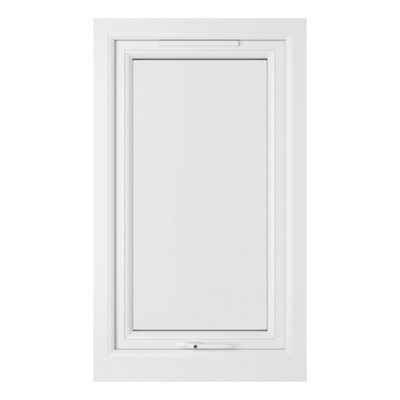 Triple Glazed Window Black/White Top Hung Opener Clear Glazed 610 x 1040mm 10 Year Guarantee with Free Delivery