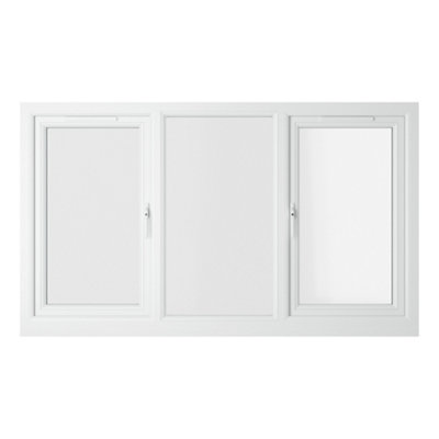 Triple glazed Window LH & RH Side Hung Fixed Centre White Clear Glazed 1770 x 965mm 10 Year Guarantee with Free Delivery
