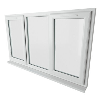 Triple glazed Window LH & RH Side Hung Fixed Centre White Clear Glazed 1770 x 965mm 10 Year Guarantee with Free Delivery