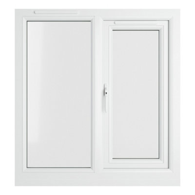 Triple glazed Window LH Side Hung Next to a Fixed Grey/White Clear ...