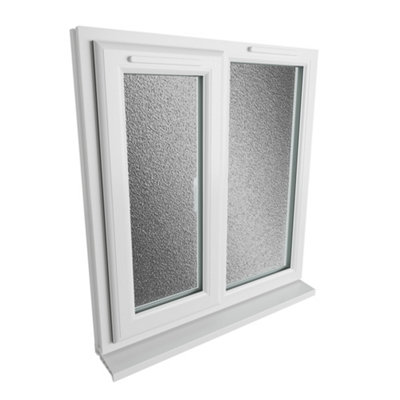 Triple glazed Window LH Side Hung Next to a Fixed White Obscure Glazed ...
