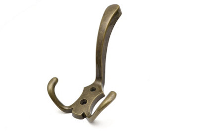 Triple Hat Coat Hanger Hook Door Wall Bath With Fixings - Colour ...