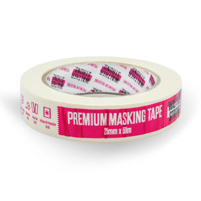 TRIPLE PACK Premium Masking Tape - 14 Day Clean Removal - 25mm x 50mtr Beige