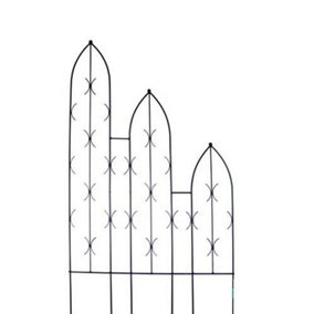 Triple Slope Gothic Screen Bare Metal/Ready to Rust - Steel - L2 x W91.4 x H180 cm