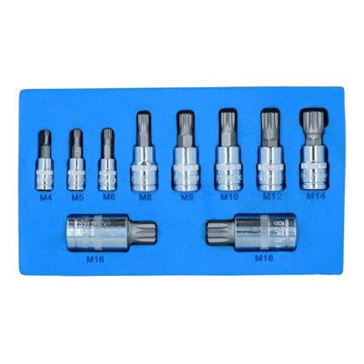 Triple Square Spline And Tamperproof Sockets 1/4