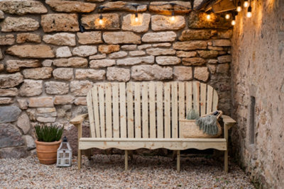 Wood and online brick bench