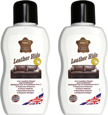Triplewax 4in1 Leather Hide - 4in1 Leather Cleaner and Conditioner Cream 500ml (Set of 2)