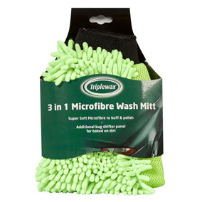 Triplewax 6 In 1 Microfibre Wash Mitt Car Caravan Noodle Sponge Washing Dirt x6
