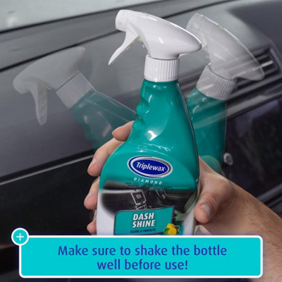 Triplewax Car Dash Shine Valet Interior Plastic Trim Satin Finish 500ml x2 - 3