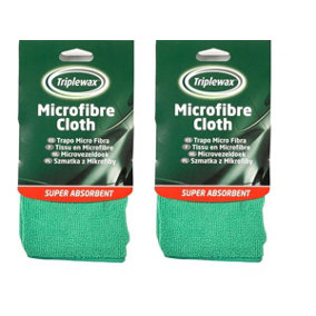 Triplewax Car Microfibre Cloth Towel For Valeting Cleaning Polishing Drying X2