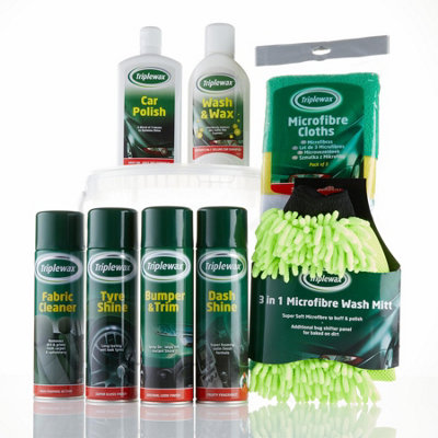 Triplewax Car Wash Polish Interior Cleaning Mega Bucket Kit Valeting Cleaning