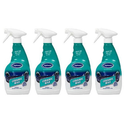 Triplewax Ceramic Sio2 Gloss Wax Silky Smooth Hydrophobic Beading Spray 500ml x4