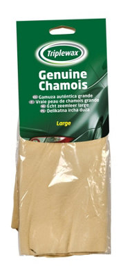 Triplewax Genuine Leather Chamois Large For Valeting Cleaning Polishing