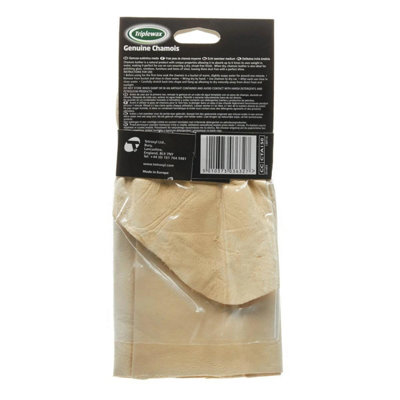Triplewax Genuine Leather Chamois Medium For Valeting Cleaning Polishing