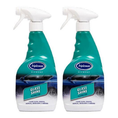 Triplewax Glass Shine Streak Free Glass Interior Exterior Window Cleaner 0.5L x2