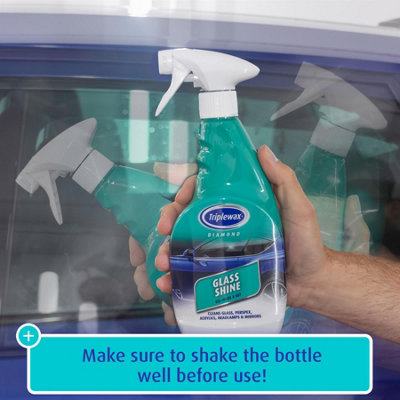 Triplewax Glass Shine Streak Free Glass Interior Exterior Window Cleaner 0.5L x2 - 4