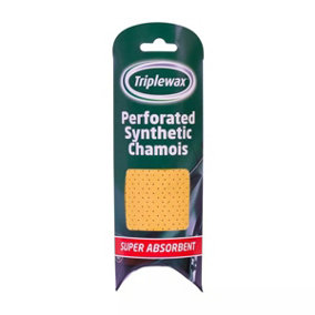 Triplewax Perforated Synthetic Chamois Leather Car Cleaning Cloth x12