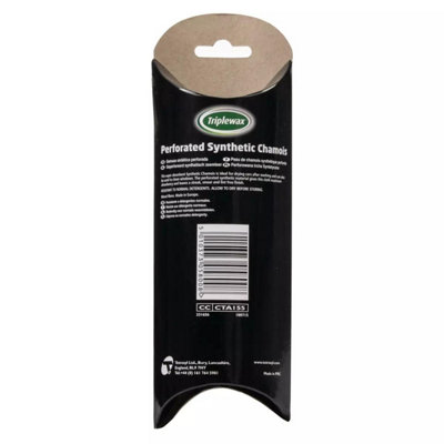 Triplewax Perforated Synthetic Chamois Leather Car Cleaning Cloth x4 - 6