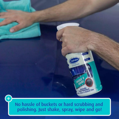 Triplewax Shake & Shine Waterless Car Cleaning Wash & Wax Showroom Shine 1L x12 - 5