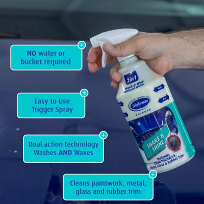 Triplewax Shake & Shine Waterless Car Cleaning Wash & Wax Showroom Shine 1L