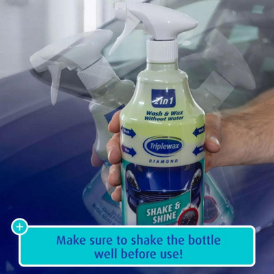 Triplewax Shake & Shine Waterless Car Cleaning Wash & Wax Showroom Shine 1L - 8