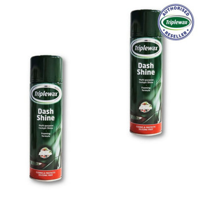 Triplewax TDH500 Dash Shine Dashboard Cleaner Plastic & Wood - 500ml x 2