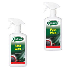 Triplewax TFW554 Fast Wax No White Residue Paintwork Protect 500mLx2 Valeting 1L