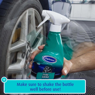 Triplewax Tyre Shine Dressing New Look Finish Clean & Protect Spray 500ml x4 - 4