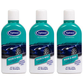Triplewax Wash & Wax Shampoo Streak Free Car Caravan Motorhome 1L x3