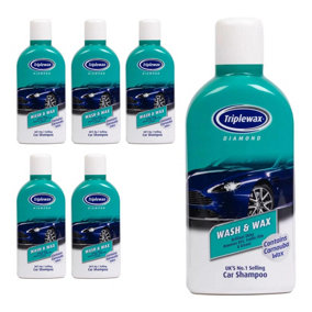 Triplewax Wash & Wax Shampoo Streak Free Car Caravan Motorhome 1L x6