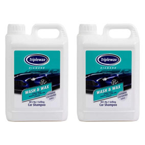 Triplewax Wash & Wax Shampoo Streak Free Car Caravan Motorhome 2.5L x2