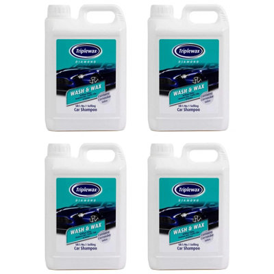 Triplewax Wash & Wax Shampoo Streak Free Car Caravan Motorhome 2.5L x4