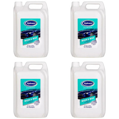 Triplewax Wash & Wax Shampoo Streak Free Car Caravan Motorhome 5L x4