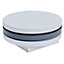 Triplo Round High Gloss Rotating Coffee Table In White And Grey