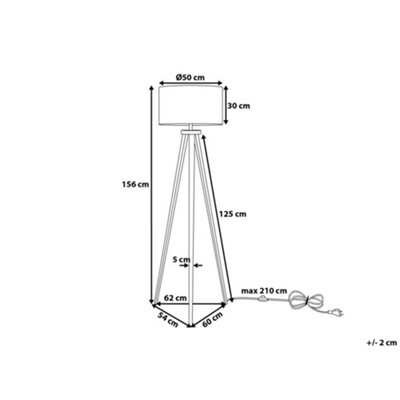Tripod Floor Lamp Grey STILETTO - 3