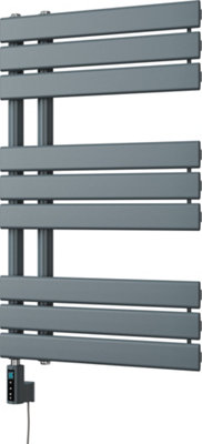 Tristan - Anthracite Electric Towel Rail H816mm x W500mm 300w Thermostatic WIFI