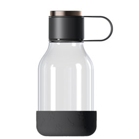 Tritan Water Bottle with Dog Bowl Black 1.5 Litre