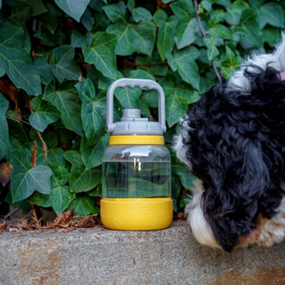 Tritan Water Bottle with Dog Bowl Mustard 1.5 Litre