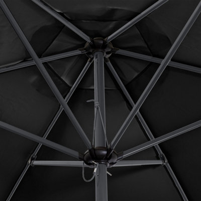 Triton 2.5m Aluminium Parasol in Black
