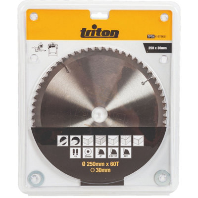 Triton 250mm Circular Woodworking Saw Blade 16mm 20mm 25mm 30mm Bore 60T