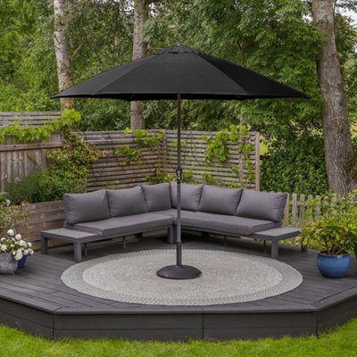 Triton 3m Aluminium Parasol in Black