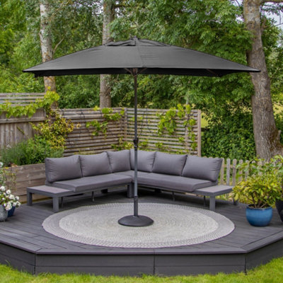 Triton 3m x 2m Aluminium Parasol in Grey