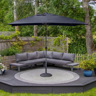 Triton 3m x 2m Aluminium Parasol in Navy