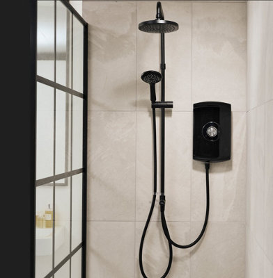 Triton Amore DuElec Black 9.5kW Electric Shower LCD Display Dual ...