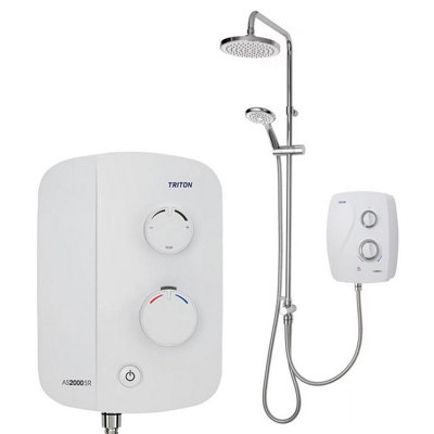 Triton AS2000SR DuElec Silent Running Thermostatic Power Shower + Dual Head