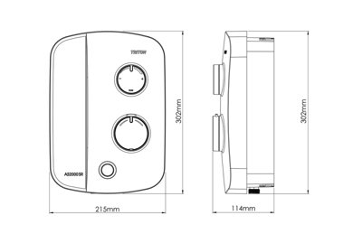 Triton AS2000SR Silent Running Thermostatic Power Shower White & Chrome Novel SR