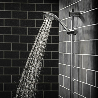 Triton Aspirante 8.5KW Matt Black Electric Shower - Inc. Head + Riser Rail + Tap - 6