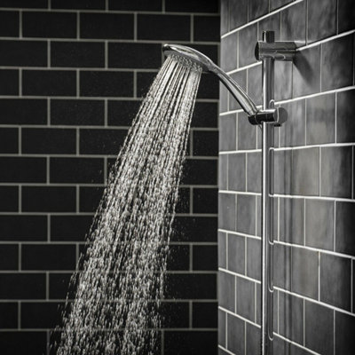 Triton Aspirante 8.5KW Matt Black Electric Shower - Inc. Head + Riser Rail + Tap - 7