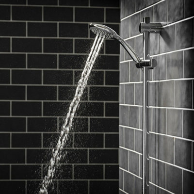 Triton Aspirante 8.5KW Matt Black Electric Shower - Inc. Head + Riser Rail + Tap - 8