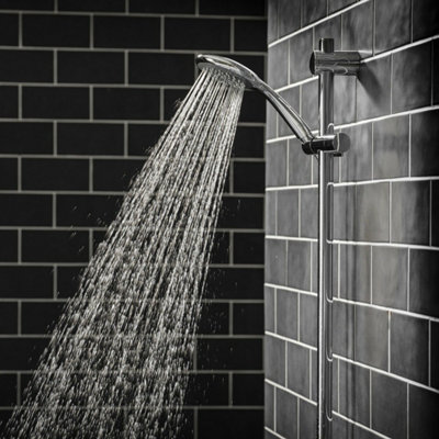 Triton Aspirante 8.5KW Matt Black Electric Shower - Inc. Head + Riser Rail + Tap - 9